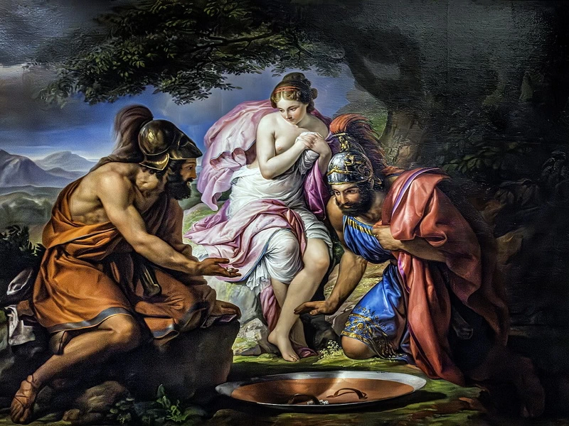 1785-Odorico Politi - Elena giocata ai dadi da Teseo e Piritoo - Museo Civico Luigi Bailo, treviso